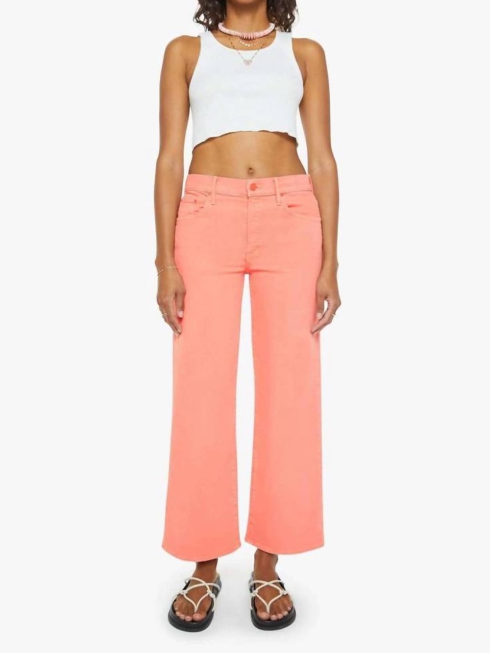 NWT Mother Jeans The Mid Rise Maven Ankle in Peach Amber